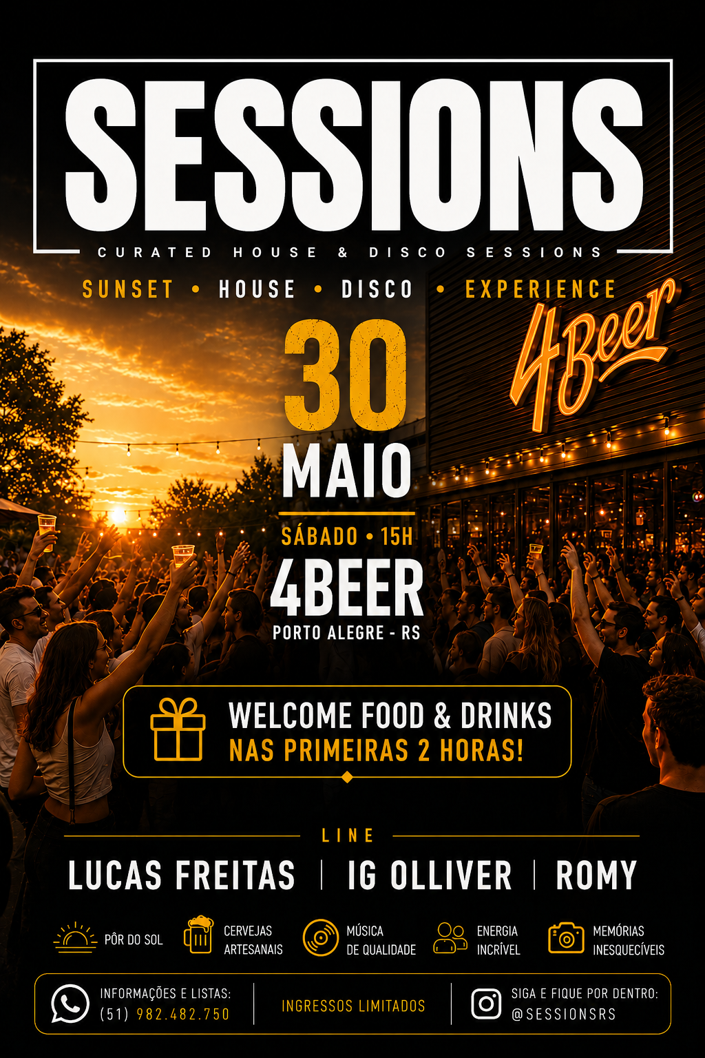 Flyer da Sessions para investidores